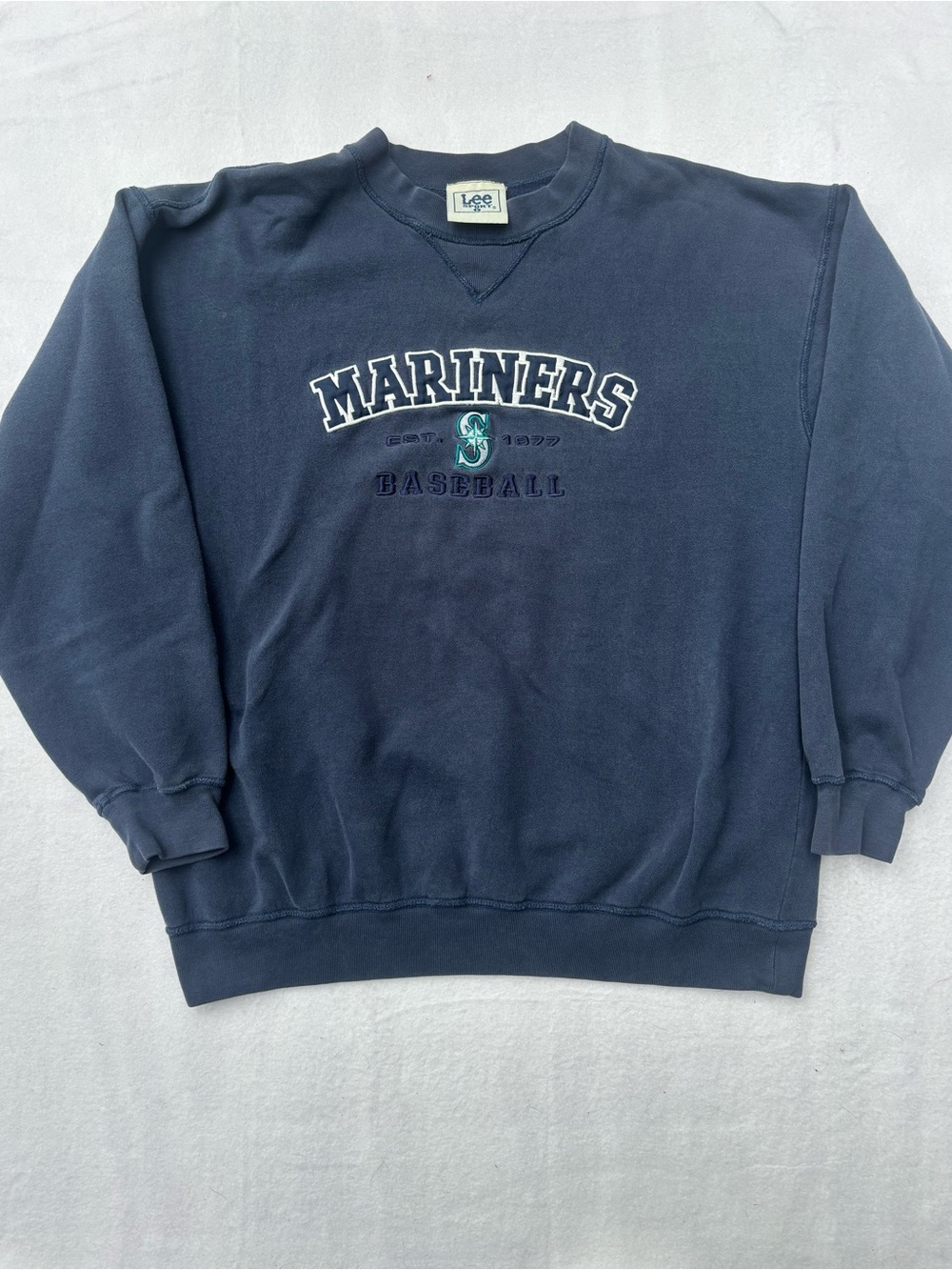 Lee Navy Mariners Baseball Crewneck Sweatshirt